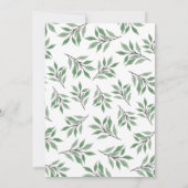 鳥素朴植物学ヴィンテージ 招待状 (裏面)