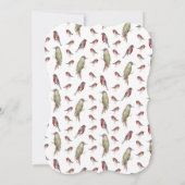 鳥素朴植物学ヴィンテージ 招待状 (裏面)