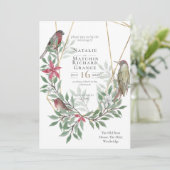 鳥素朴植物学ヴィンテージ 招待状 (スタンド正面)