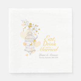 鳥結婚かご飲み物はナ食べプキン結婚したである スタンダードランチョンナプキン