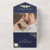 鳥結婚の オールインワン招待状 (外側)