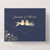 鳥結婚の オールインワン招待状 (裏面)