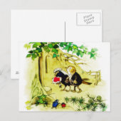 鳥結婚の ポストカード (正面/裏面)