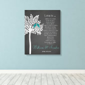 鳥結婚プリントコリント13:4- キャンバスプリント (インサイチュ (ウッドフロア))