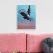 鳥絵画の日の出フクロウ キャンバスプリント (インサイチュ (リビング))