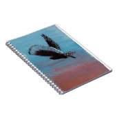 鳥絵画の日の出フクロウ ノートブック (右側)