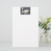 鳥絵画の白鳥 便箋 (スタンド正面)