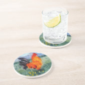 鳥絵画の鶏 コースター (側面)