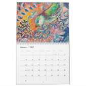 鳥絵 カレンダー (1月 2027)