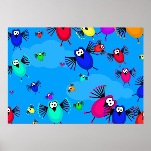 鳥群れ ポスター (正面)