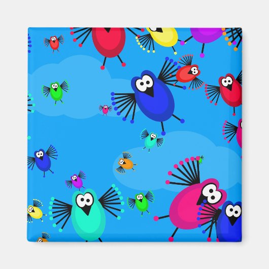 鳥群れ マグネット (正面)