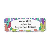 鳥群れ ラベル (正面)