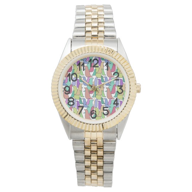 鳥群れ 腕時計 (正面)