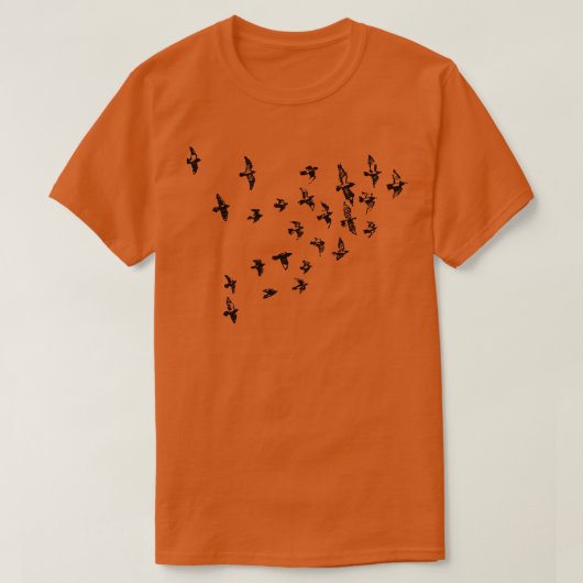 鳥群れ Tシャツ (デザイン正面)