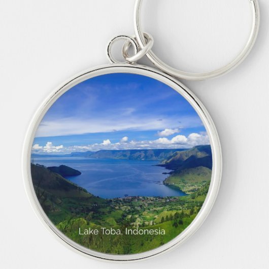 鳥羽湖、インドネシア風景写真 キーホルダー (正面)