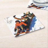 鳥羽銀 スクエアペーパーコースター (アングル)