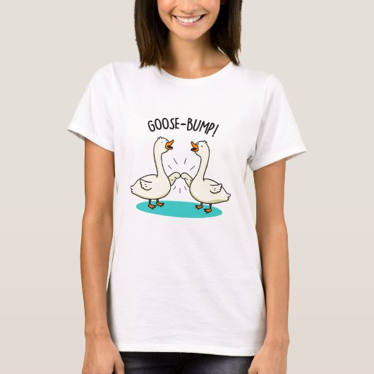 鳥肌がおもしろい動物のフン Tシャツ (正面)