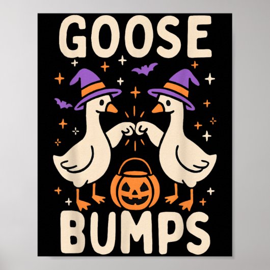 鳥肌 グースバンプス ハロウィン おもしろ ミーム 怖い ポスター (正面)