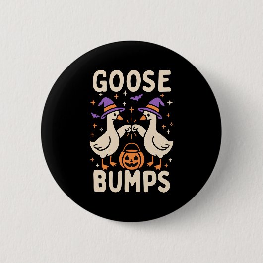鳥肌 goosebumps ハロウィン ばかばかしい おもしろ 缶バッジ (正面)