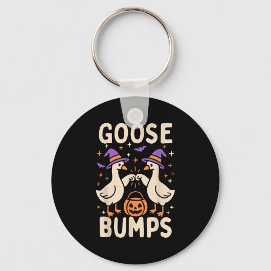 鳥肌 Goosebumps ハロウィン ばか面白い メメ キーホルダー (正面)