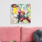 鳥花さくらんぼ キャンバスプリント (インサイチュ (リビング))