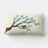 鳥花とさくらんぼ ランバークッション (裏面)