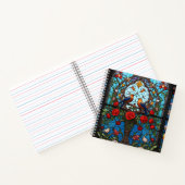 鳥花のステンドグラス ノートブック (内部)