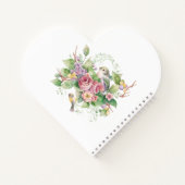 鳥花の水色 ノートブック (裏面)