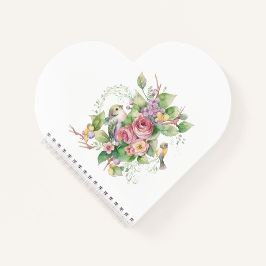 鳥花の水色 ノートブック (正面)