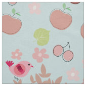 鳥花や木模様 ファブリック (見本)