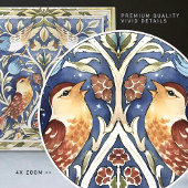 鳥花カラフル芸術工芸品 タイル