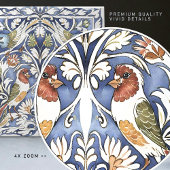 鳥花カラフル芸術工芸品 タイル