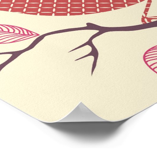 鳥花ポスター ポスター (角)