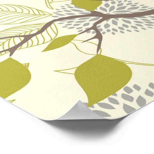 鳥花ポスター ポスター (角)