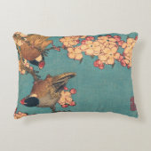 鳥花北斎日本の美術 アクセントクッション (正面)
