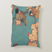 鳥花北斎日本の美術 アクセントクッション (裏面(縦))