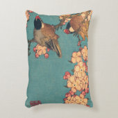 鳥花北斎日本の美術 アクセントクッション (正面(垂直))