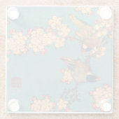 鳥花北斎日本の美術 ガラスコースター (裏面)