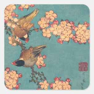 鳥花北斎日本の美術 スクエアシール