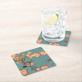 鳥花北斎日本の美術 スクエアペーパーコースター (インサイチュ)