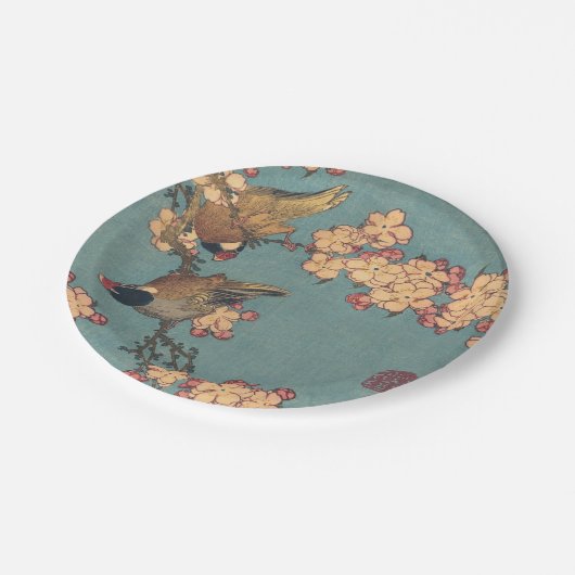 鳥花北斎日本の美術 ペーパープレート (アングル)