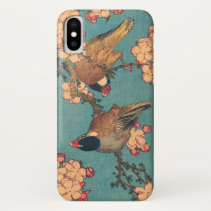 鳥花北斎日本の美術 iPhone X ケース