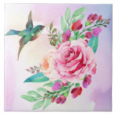 鳥花陶瓦 タイル (正面)