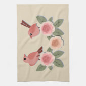鳥花 キッチンタオル (縦)