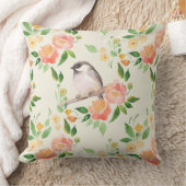 鳥花 クッション (ブランケット)