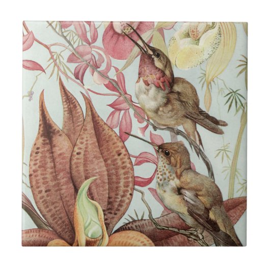 鳥花 タイル (正面)