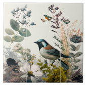 鳥花 タイル (正面)