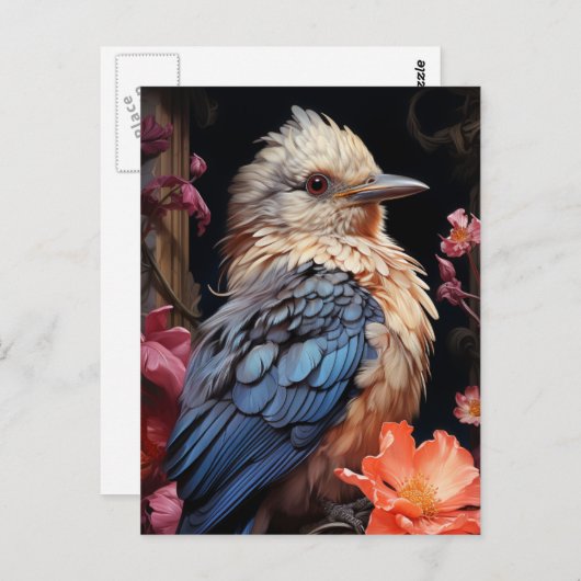 鳥花 ポストカード (正面/裏面)