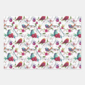 鳥花 ラッピングペーパーシート (正面)