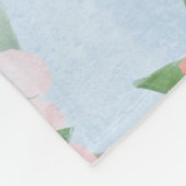 鳥花。春パターン フリースブランケット (角)